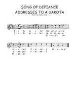 Song of defiance addressed to a Dakota